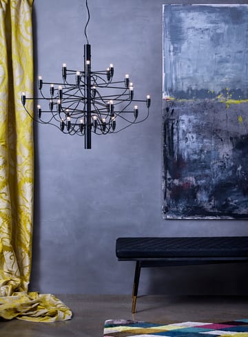 2097 Sarfatti chandelier - Matte black 30 lamps - Flos