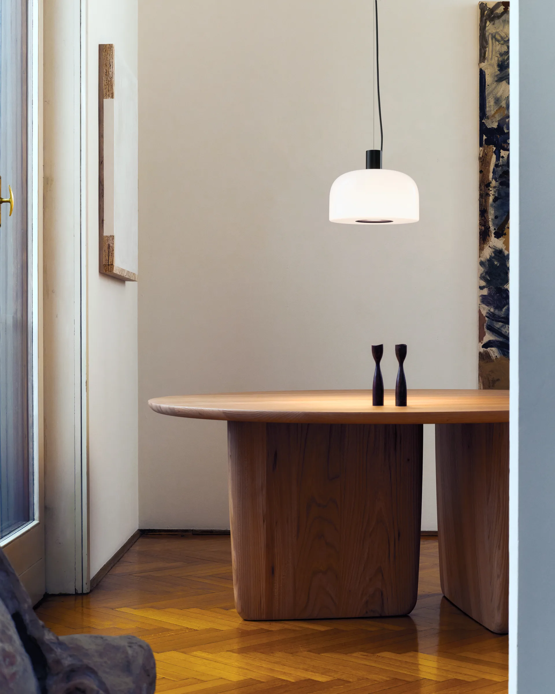 Bellhop Glass S1 pendant, Cioko Flos