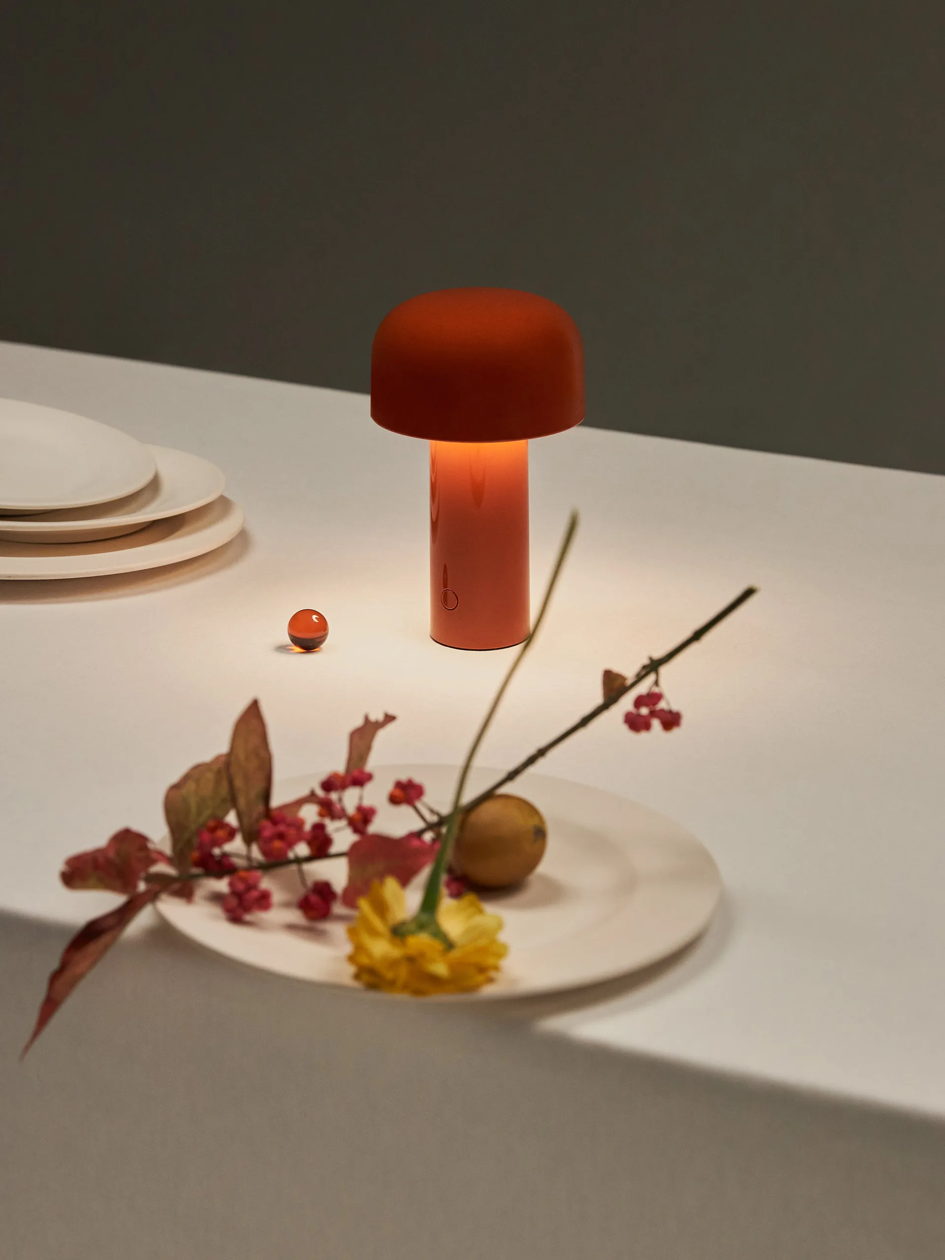 Bellhop portable table lamp, Brick red, IP54 (indoor/outdoor) Flos