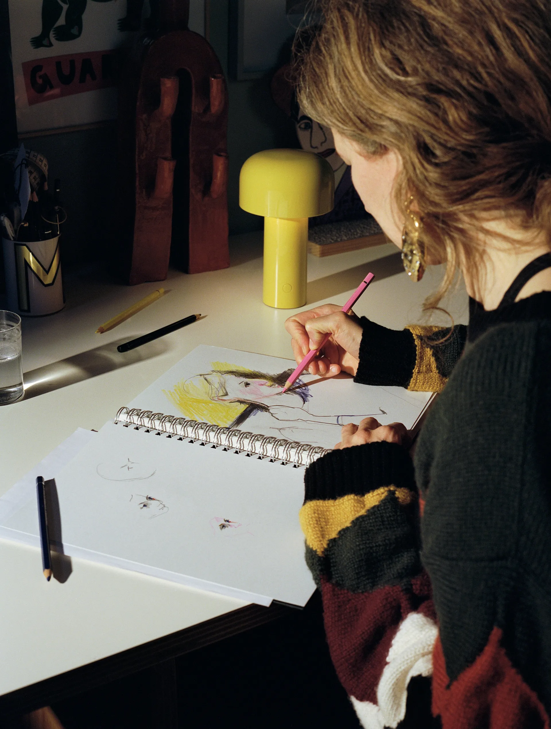 Bellhop portable table lamp, Yellow yellow, IP54 (indoor/outdoor) Flos