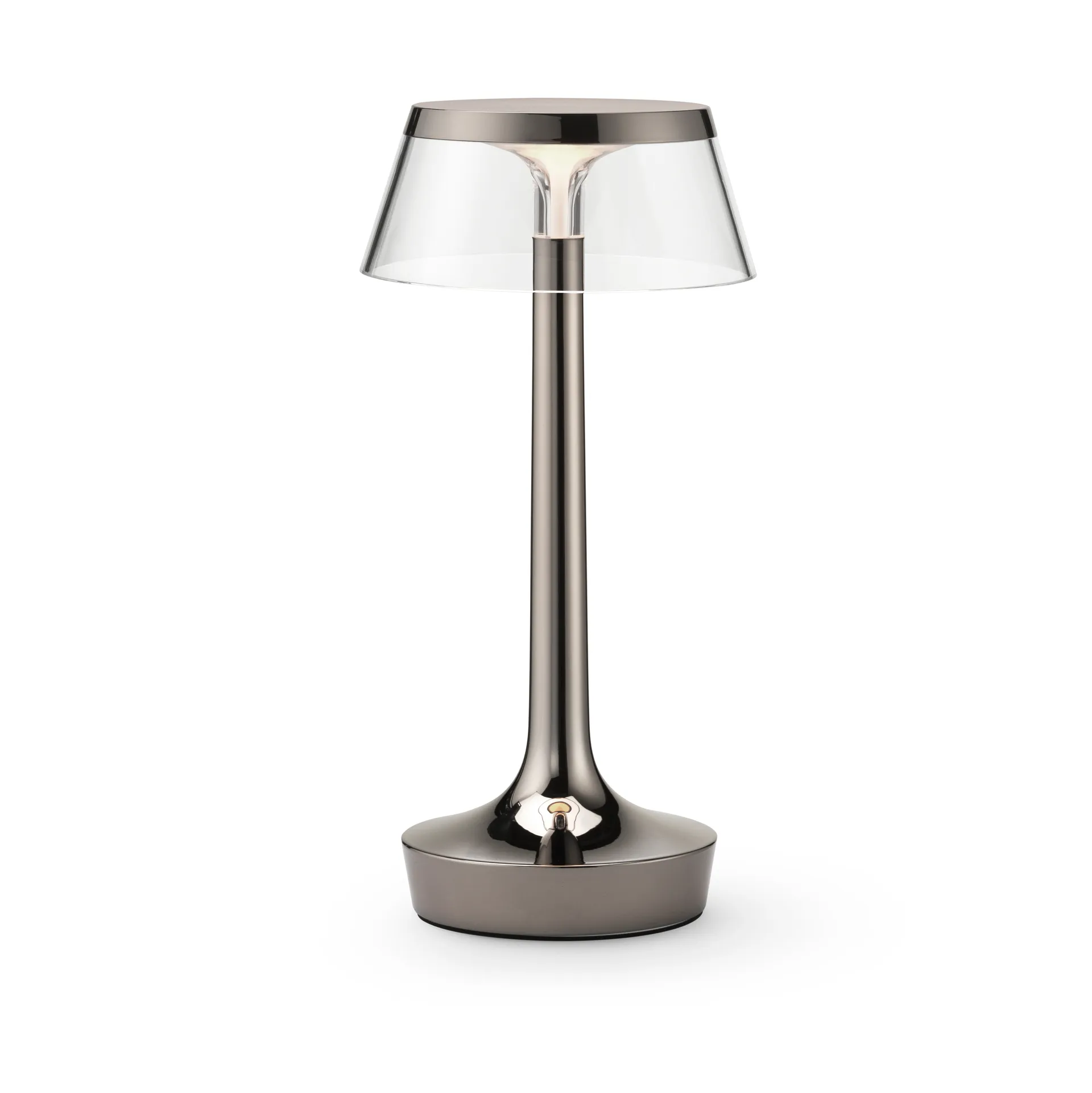 Bon Jour Unplugged table lamp, Black Chrome Flos