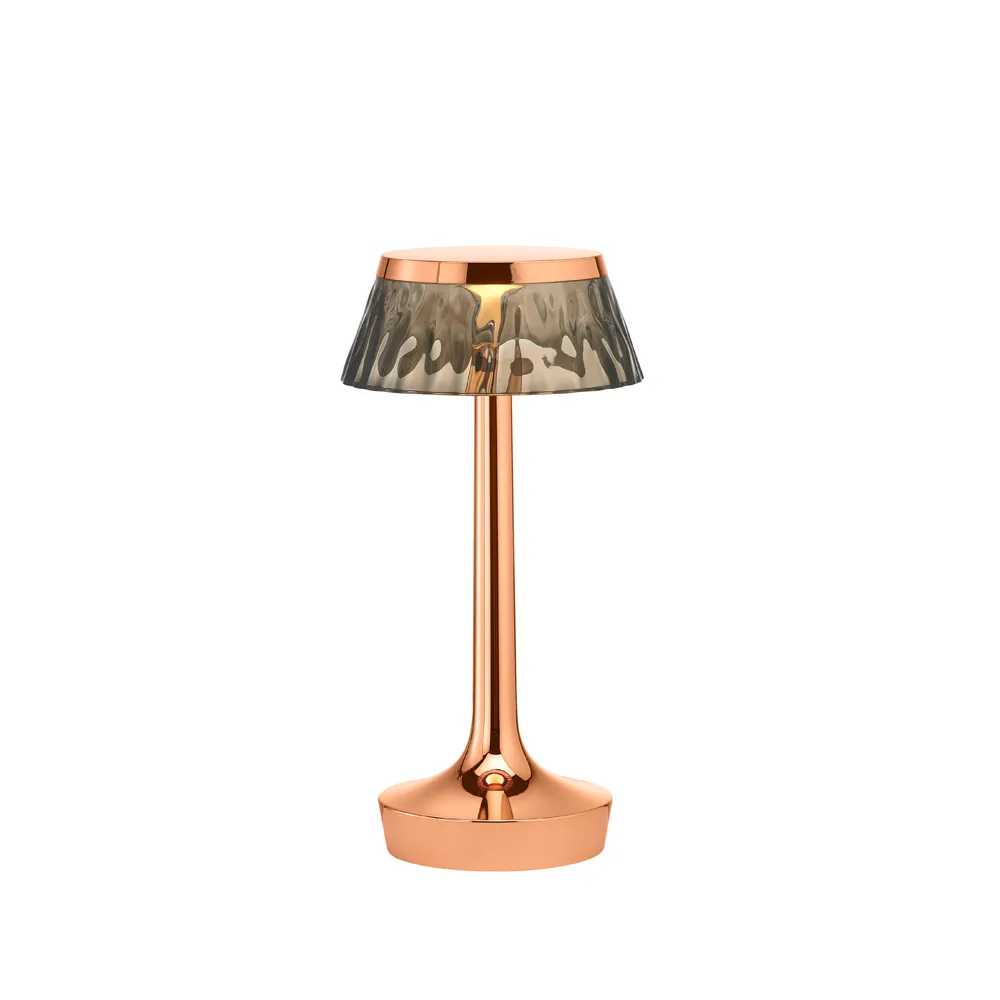 Bon Jour Unplugged table lamp, Copper-fumée Flos