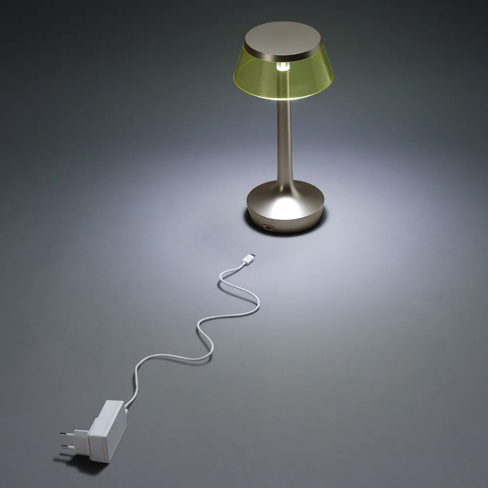 Bon Jour Unplugged table lamp, White-yellow Flos
