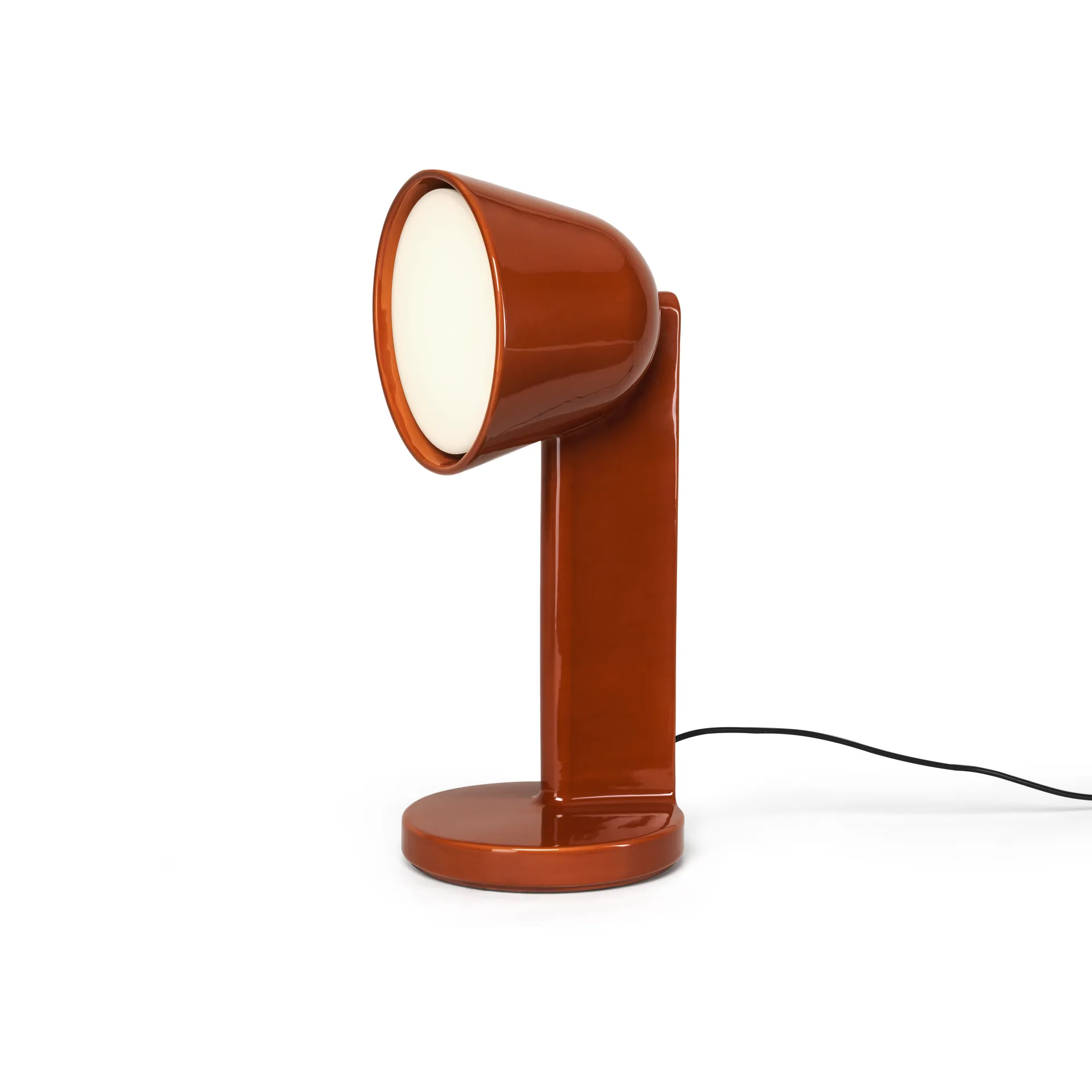 Ceramic Side table lamp, Rust red Flos