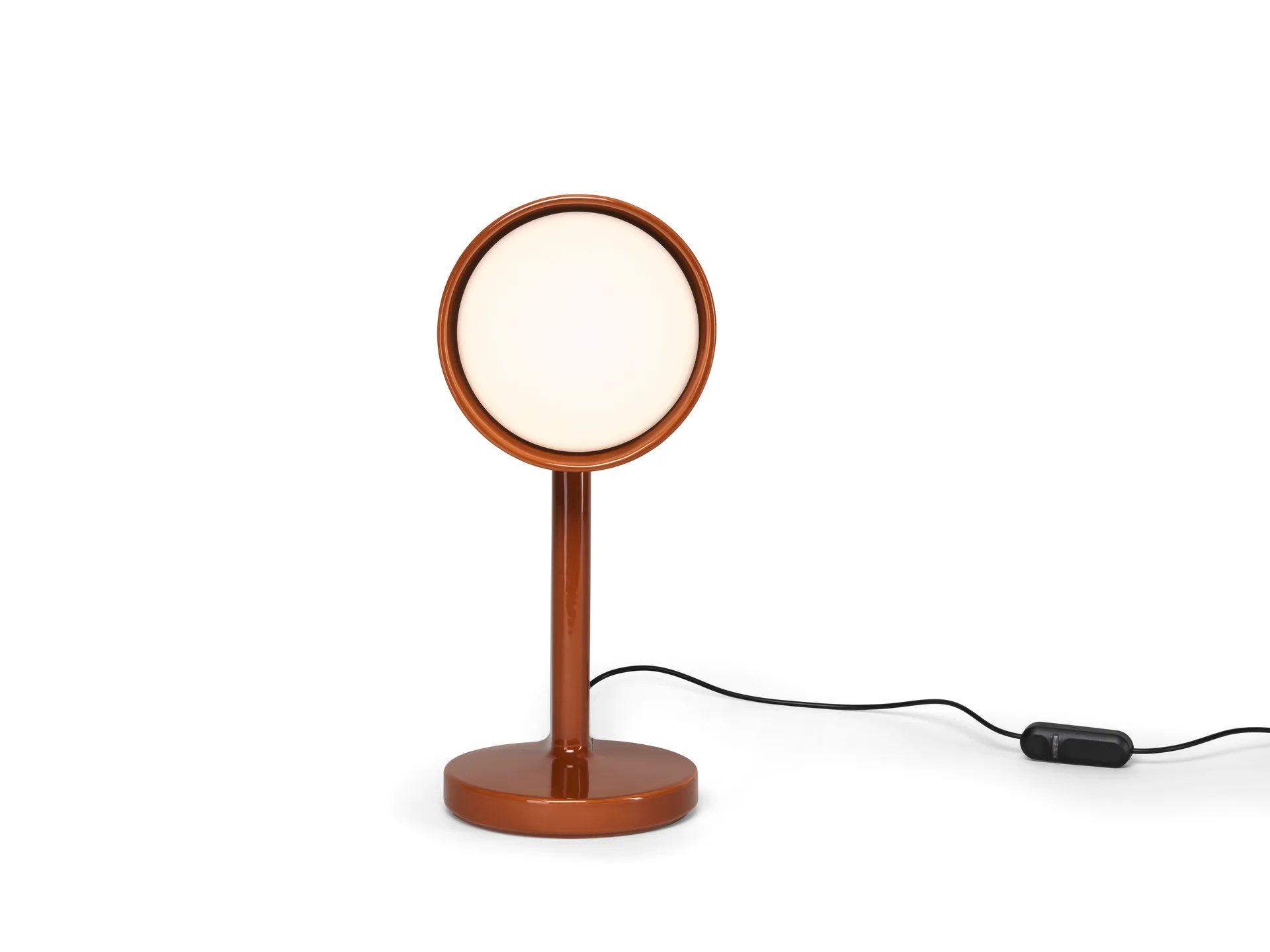 Ceramic Side table lamp, Rust red Flos