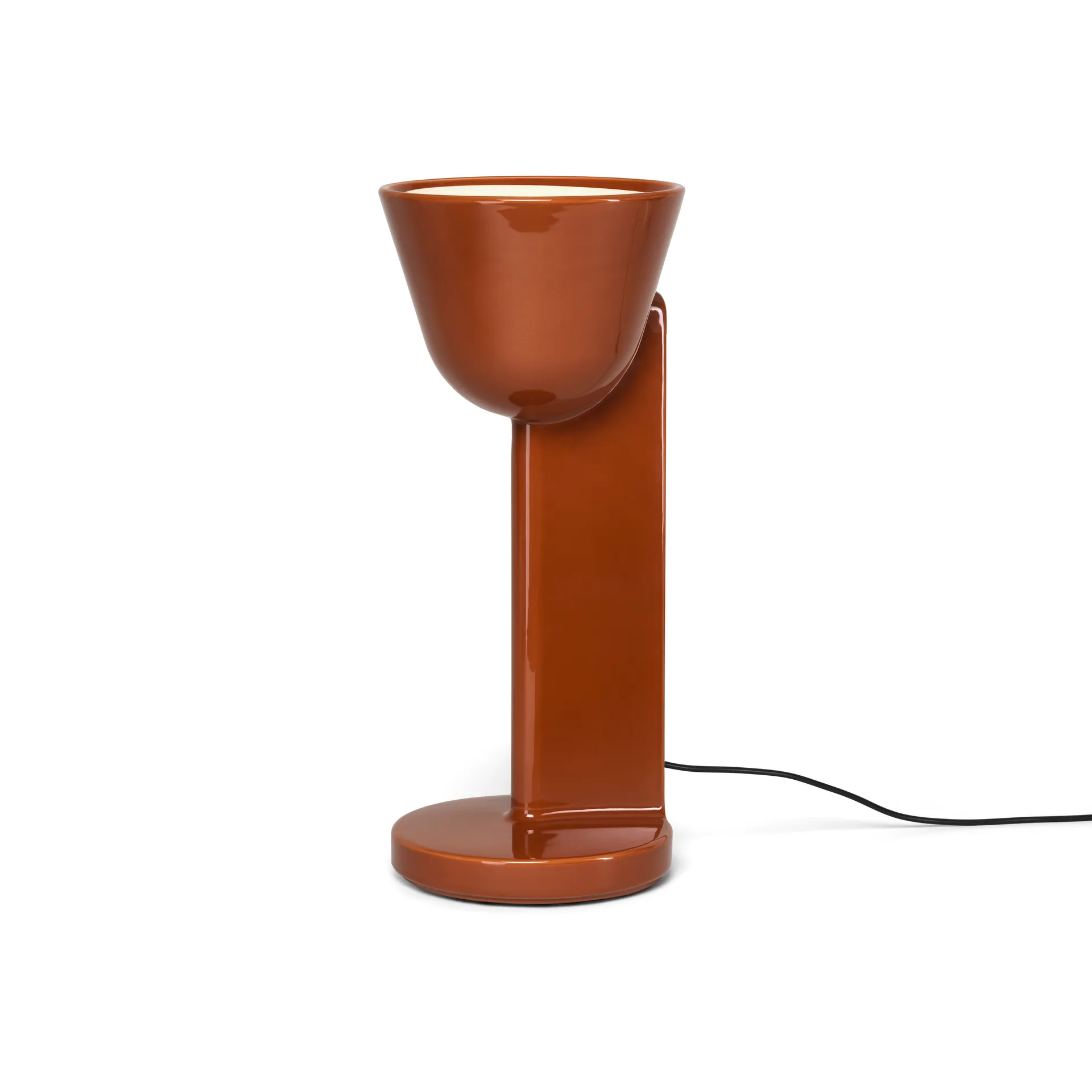 Céramique Up table lamp, Rust red Flos