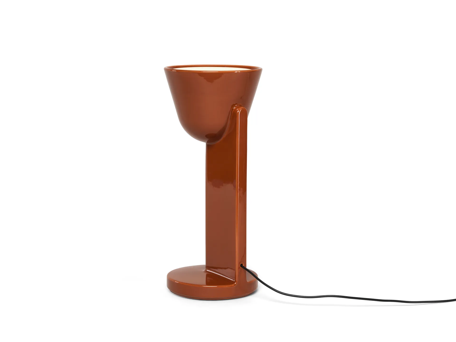 Céramique Up table lamp, Rust red Flos