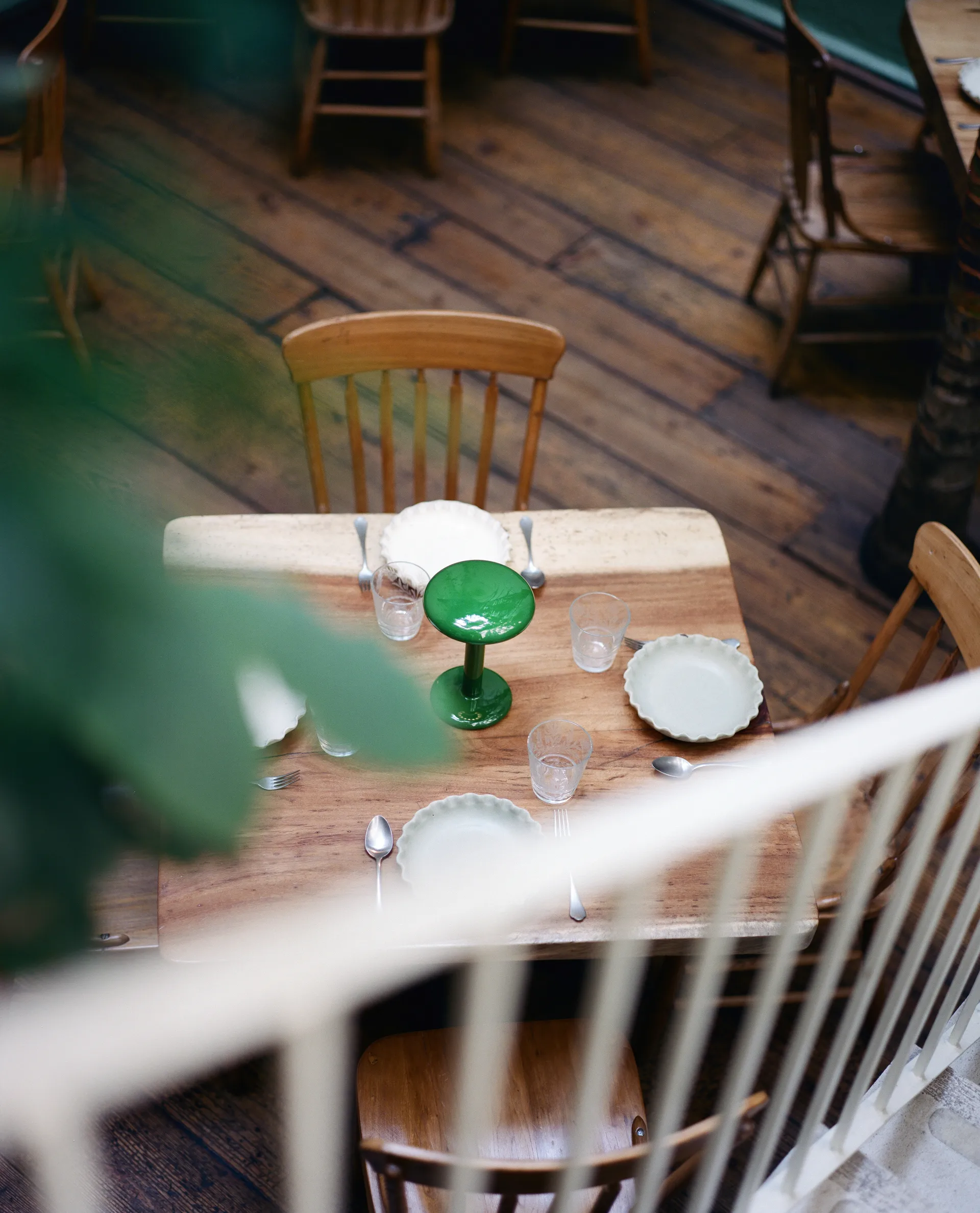 Gustave Residential table lamp portable, Lacquered green Flos