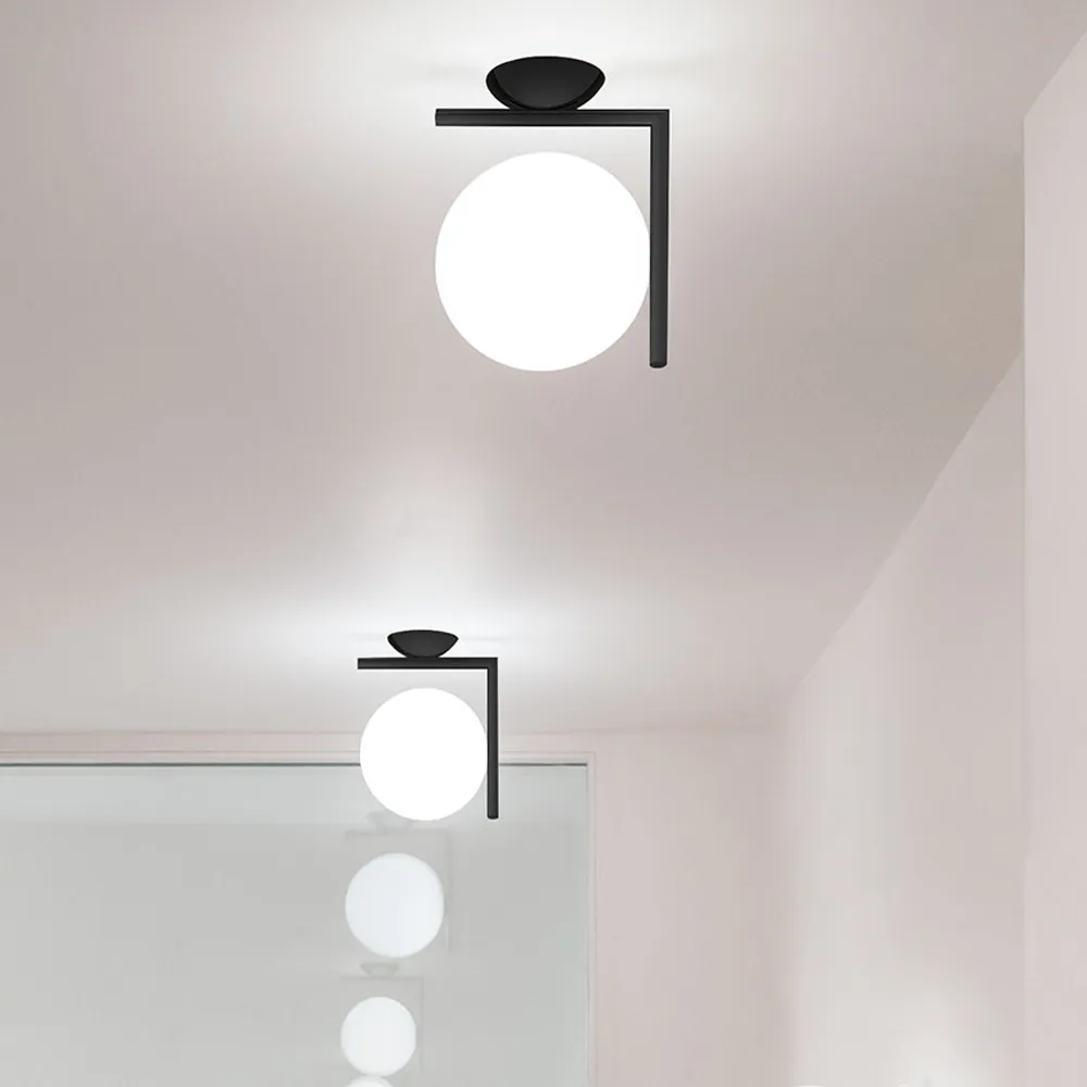 IC lights C/W2 wall lamp, Chrome, opal Flos