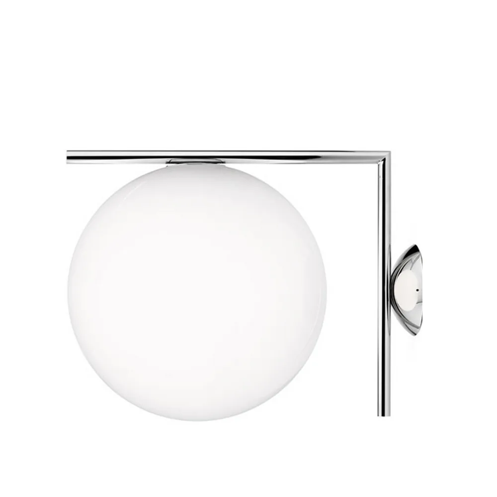 IC lights C/W2 wall lamp, Chrome, opal Flos