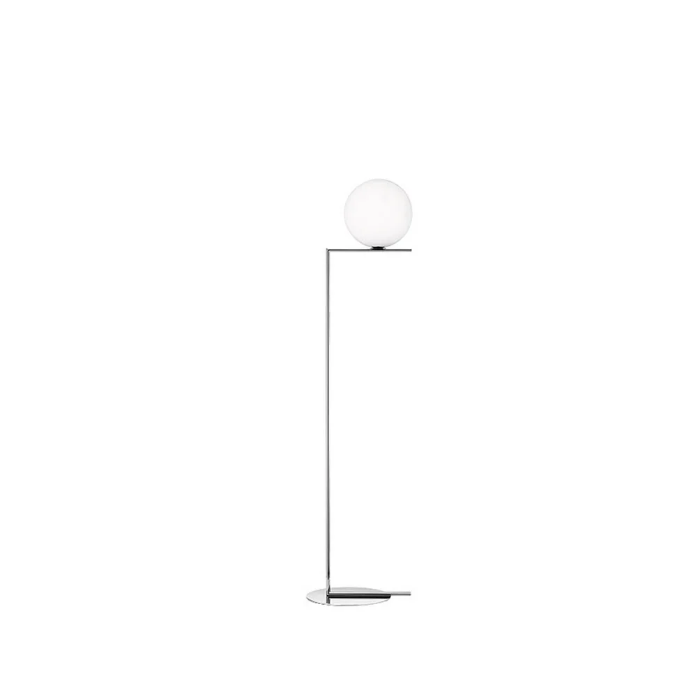 IC lights F1 floor lamp, Chrome, opal Flos