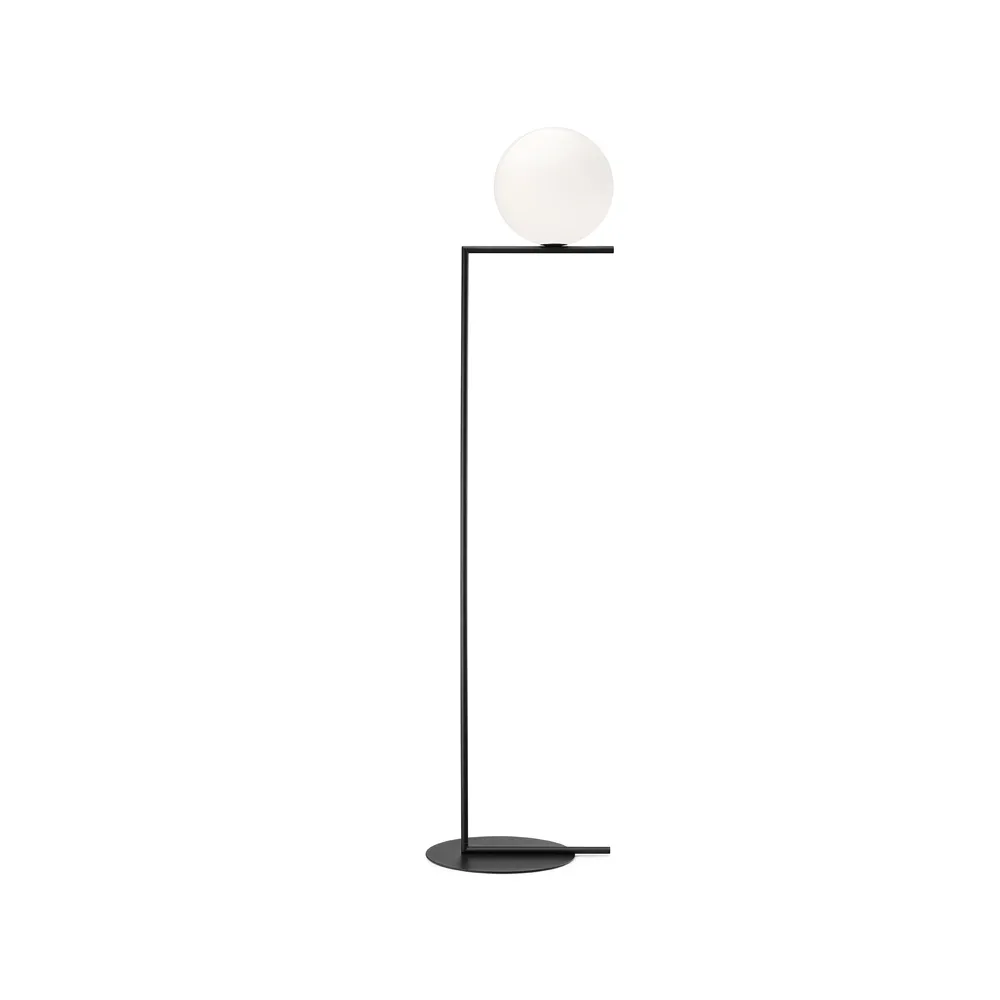 IC Lights F2 floor lamp, Black, opal Flos