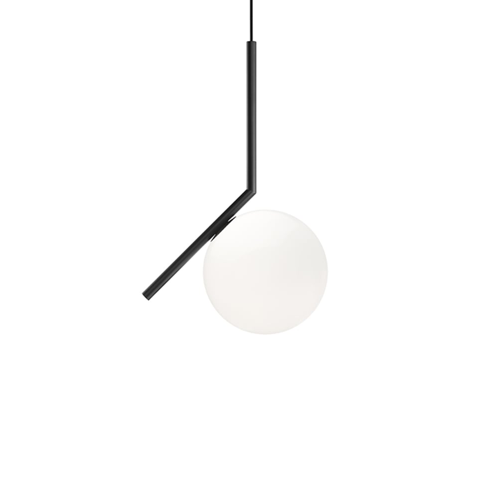 Flos IC lights S1 pendant Black, opal | Scandinavian Design | Pendant lamps | Black