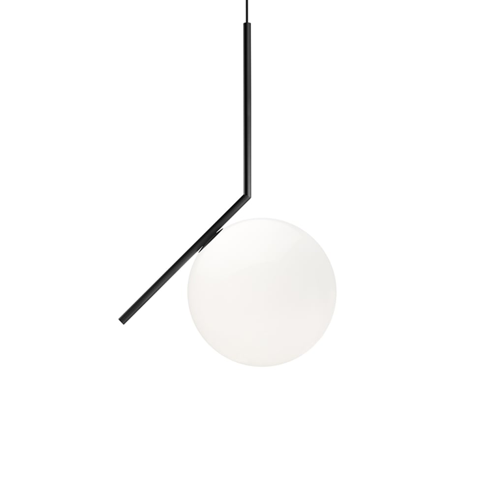 Flos IC lights S2 pendant Black, opal | Scandinavian Design | Pendant lamps | Black