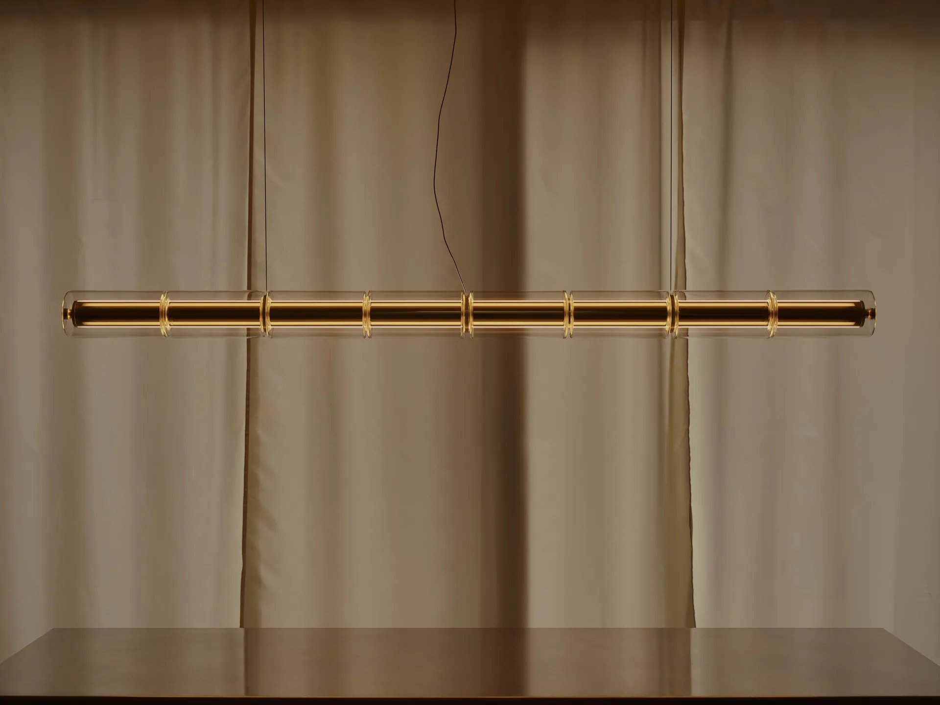 Luce Cilindrica S2 pendant 207.2 cm, Glass Flos