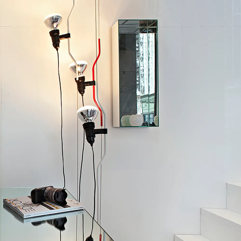 Parentesi floor and ceiling lamp dimmable, White Flos