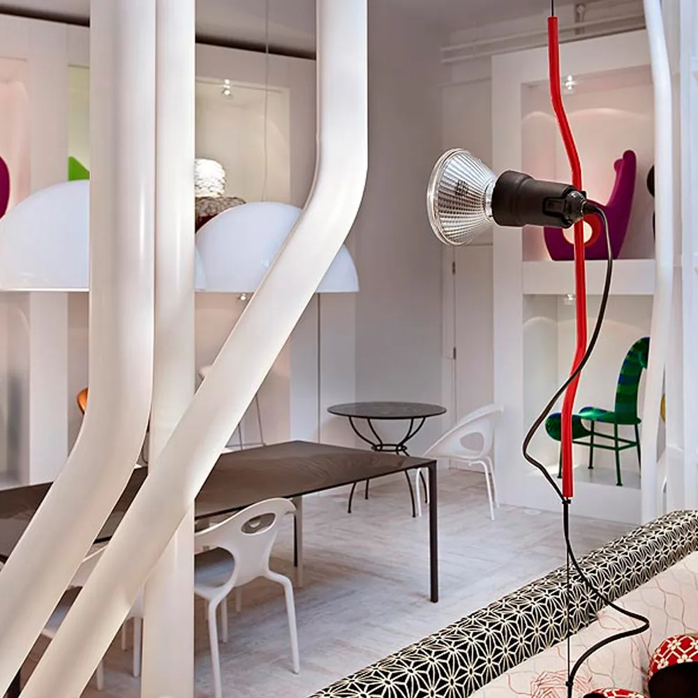 Parentesi floor and ceiling lamp dimmable, White Flos