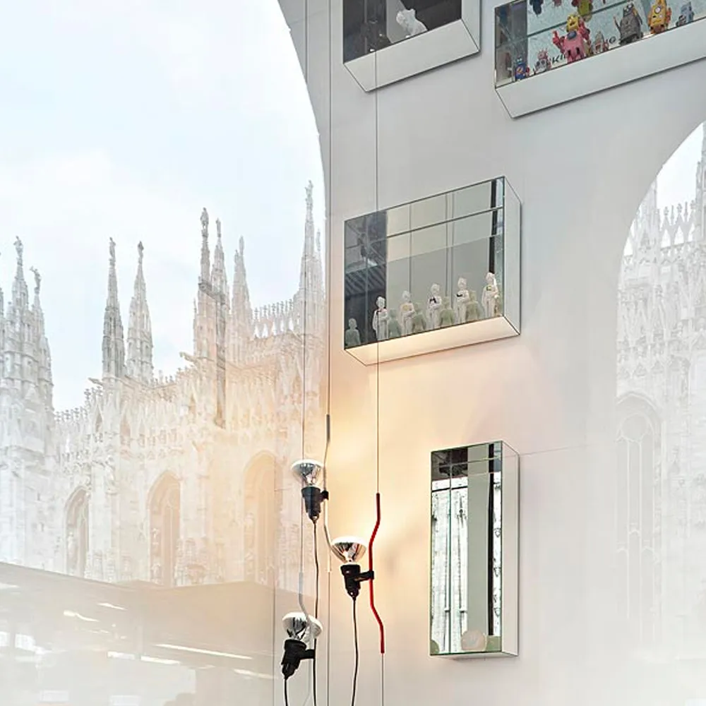 Parentesi floor and ceiling lamp dimmable, White Flos