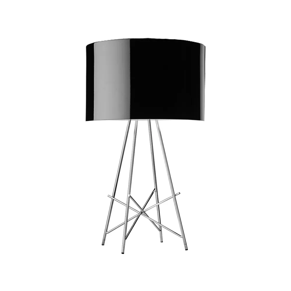 Ray T table lamp, Black/chrome Flos