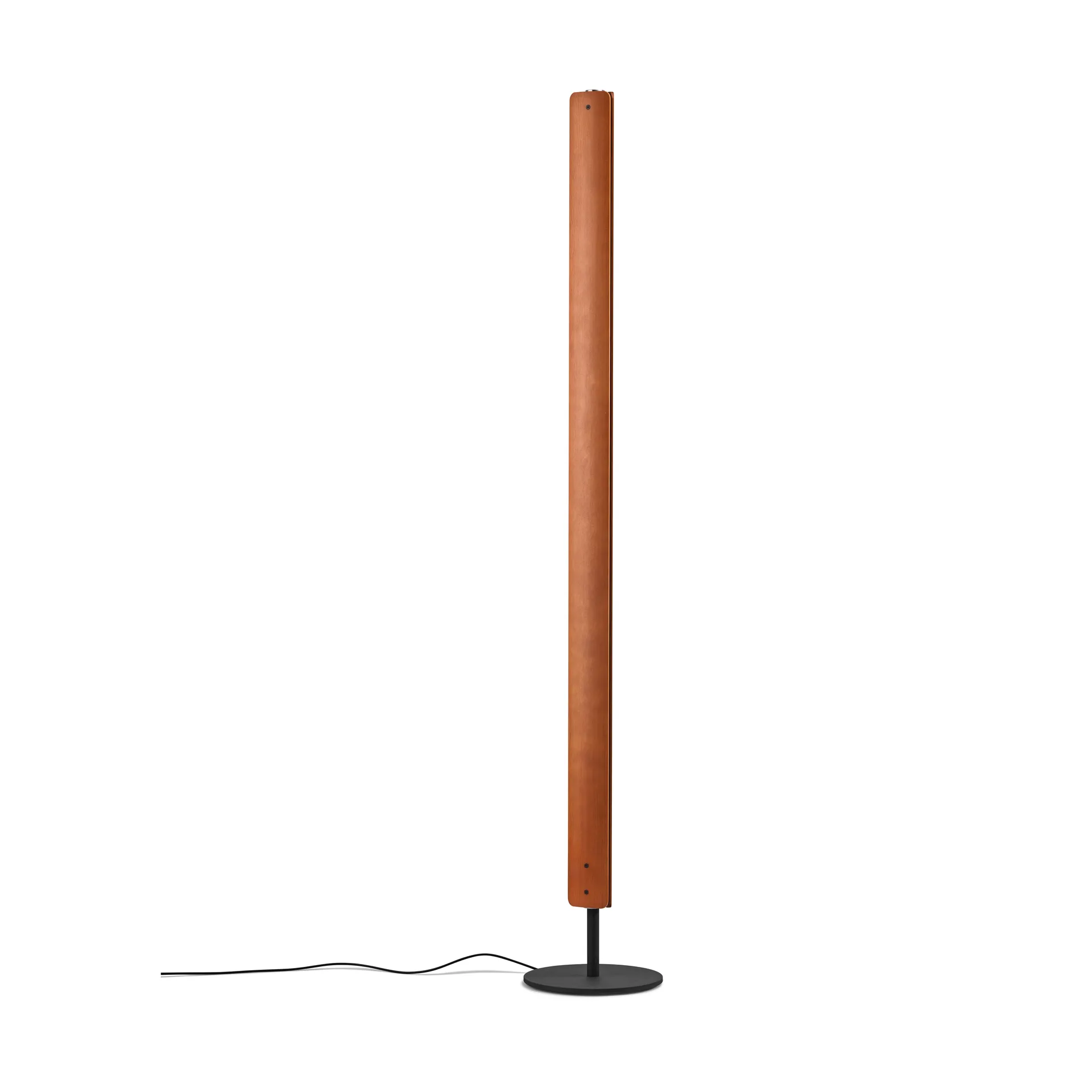 Seki-han floor lamp 226 cm, Heat treated ash-black metal Flos
