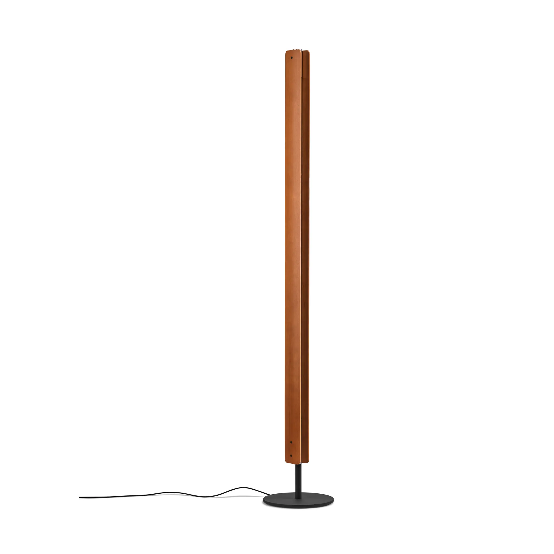 Seki-han floor lamp 226 cm, Heat treated ash-black metal Flos