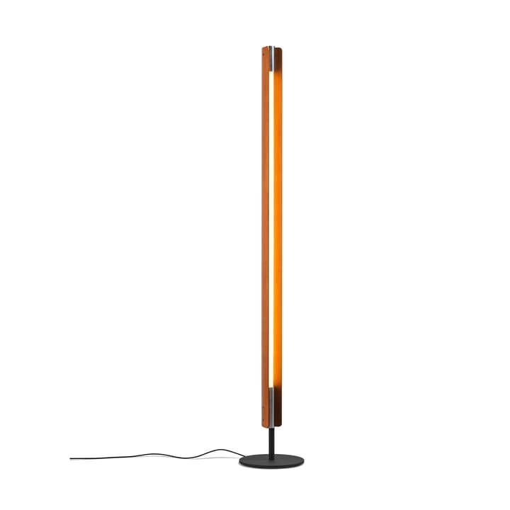 Seki-han floor lamp 226 cm, Heat treated ash-black metal Flos