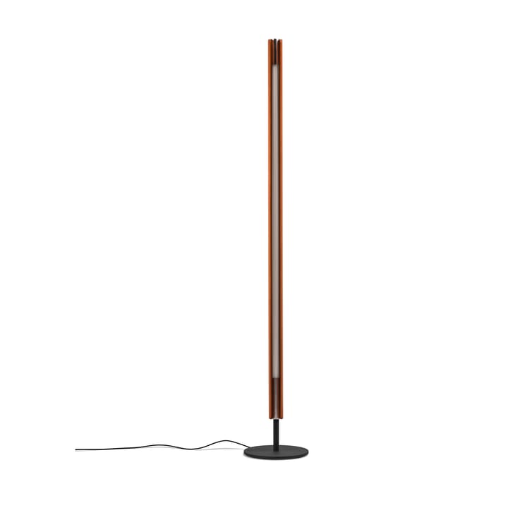 Seki-han floor lamp 226 cm, Heat treated ash-black metal Flos