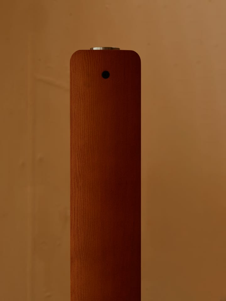 Seki-han floor lamp 226 cm, Heat treated ash-black metal Flos
