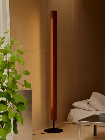 Seki-han floor lamp 226 cm - Heat treated ash-black metal - Flos