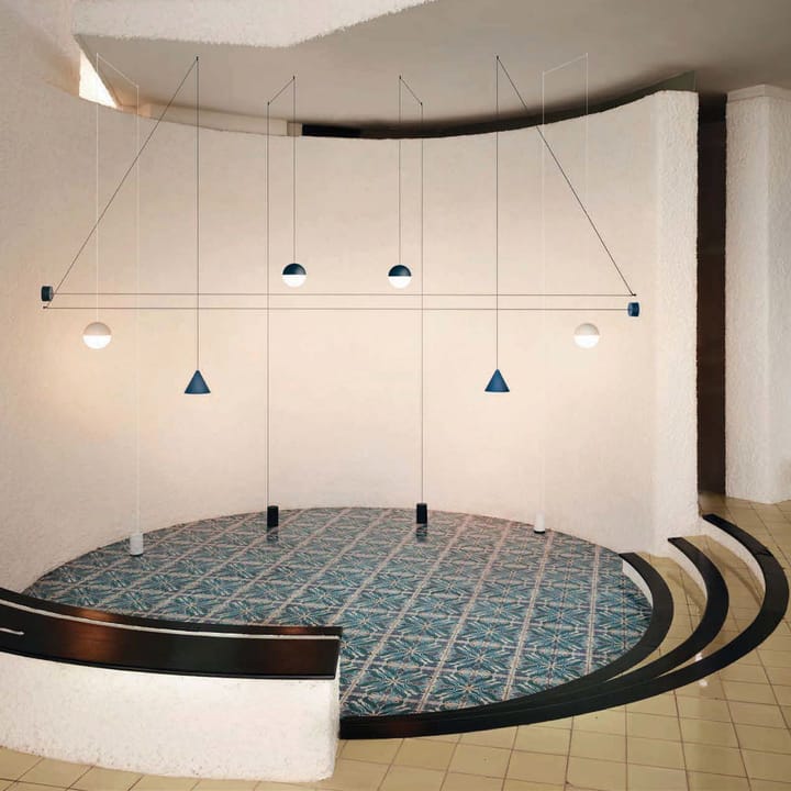 String Light Sphere pendant, Blue, 22 m cable Flos