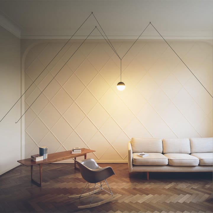 String Light Sphere pendant, Blue, 22 m cable Flos