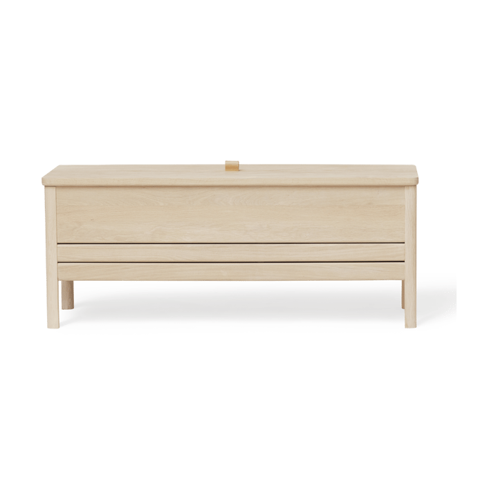 A Line storage bench 111 cm - White oak - Form & Refine