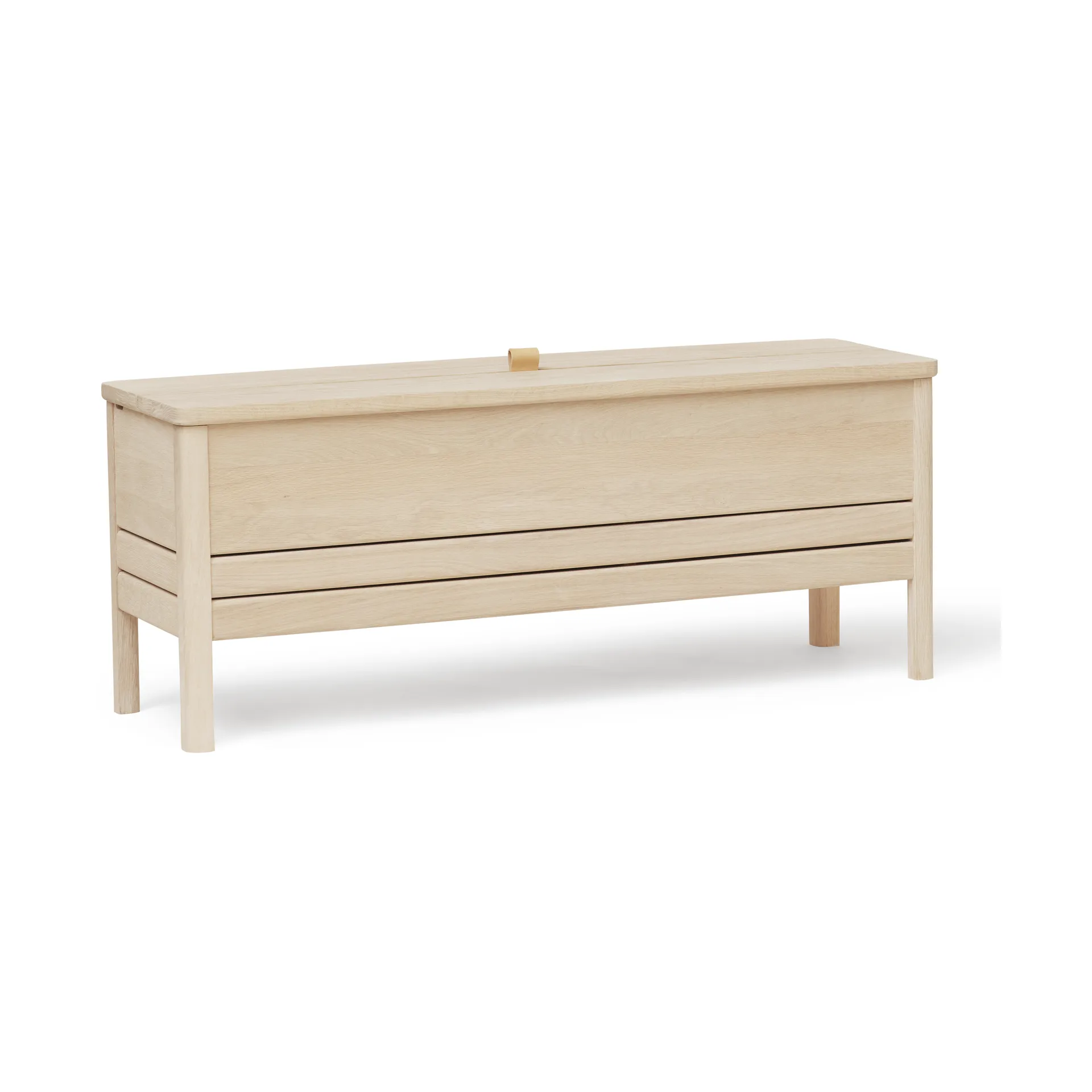 A Line storage bench 111 cm, White oak Form & Refine