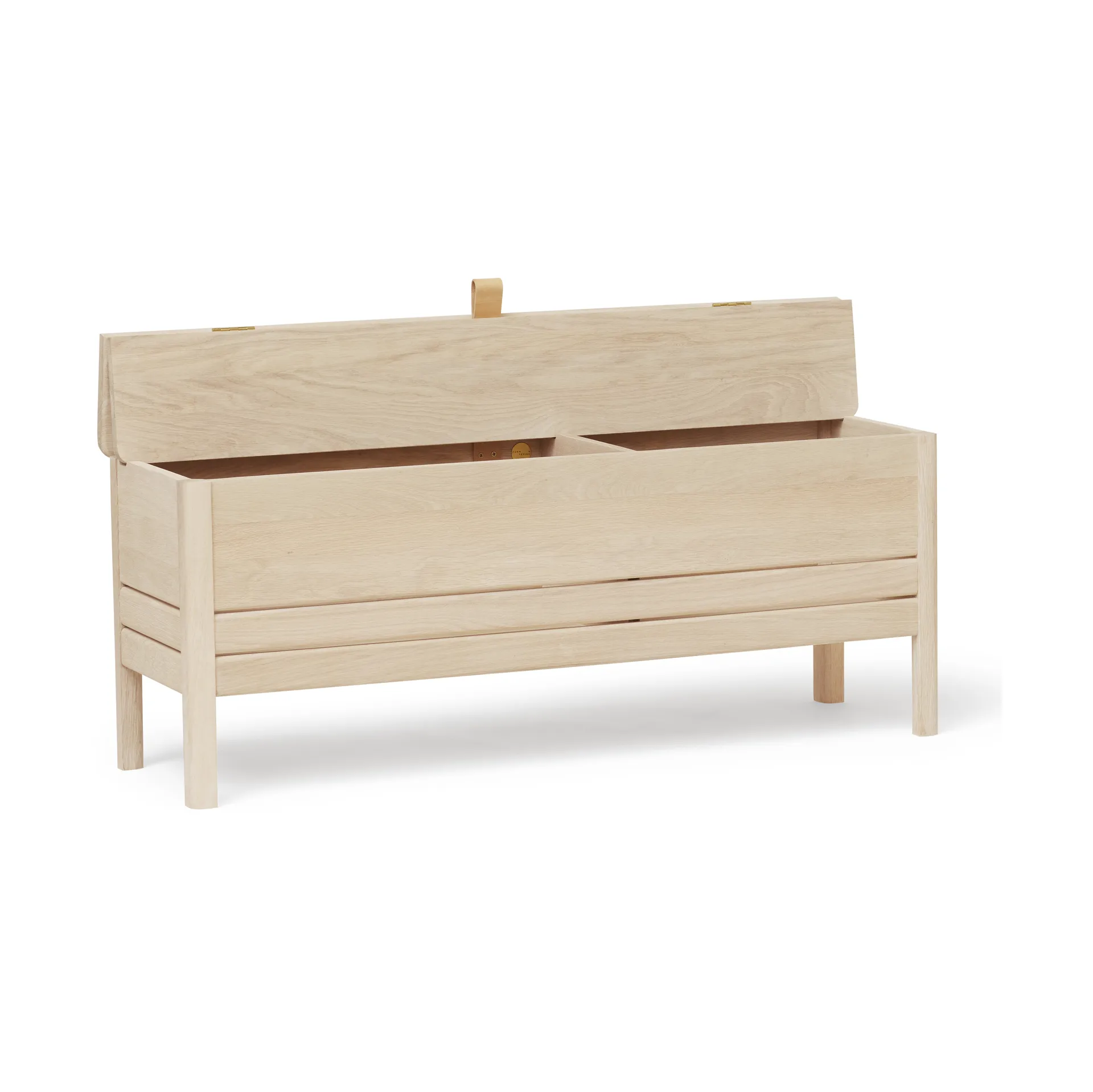A Line storage bench 111 cm, White oak Form & Refine