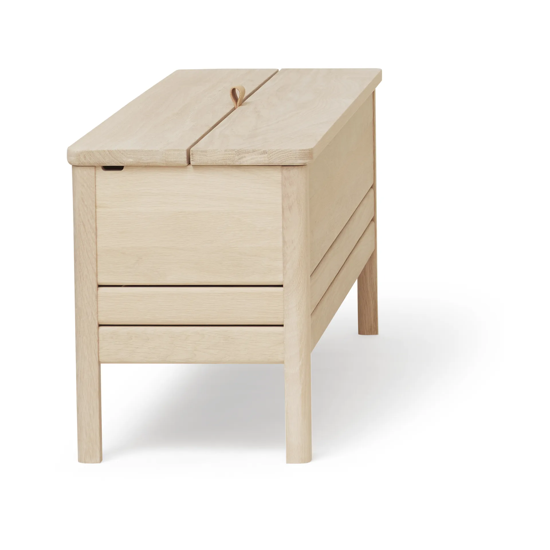 A Line storage bench 111 cm, White oak Form & Refine