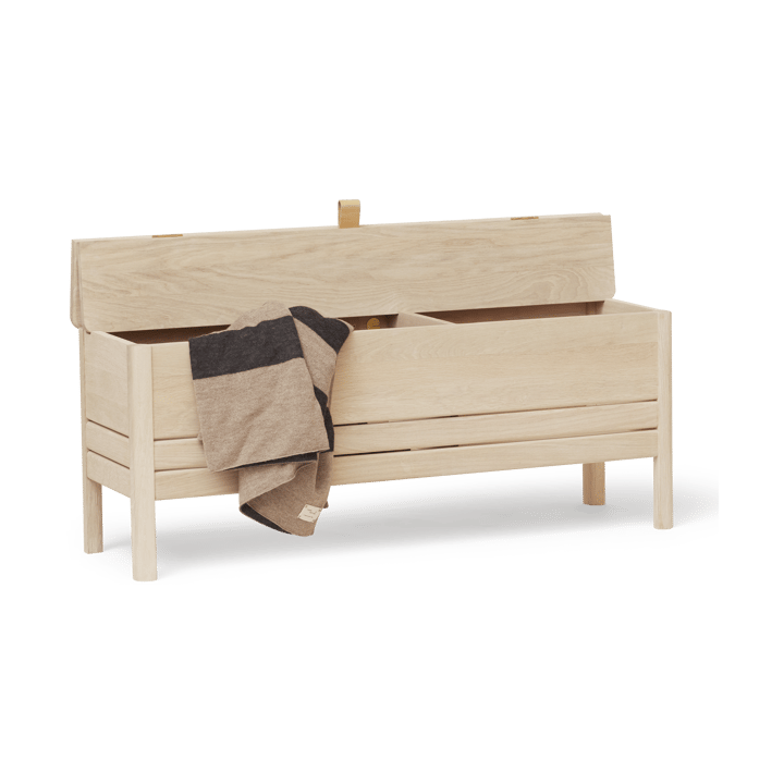 A Line storage bench 111 cm, White oak Form & Refine