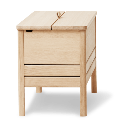 A Line storage bench 68 cm, Oiled oak Form & Refine