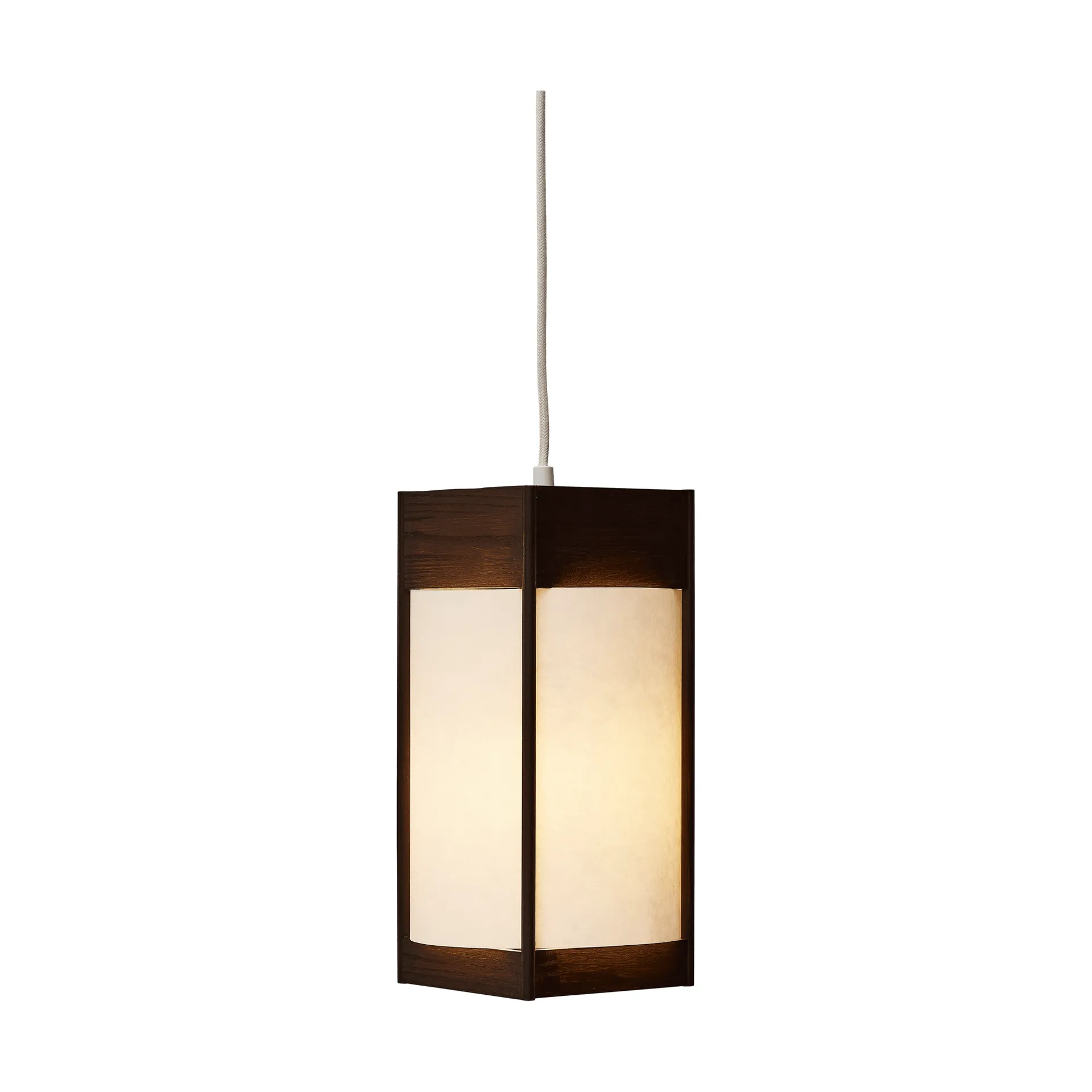 Andon pendant lamp, Dark brown ash, medium Form & Refine