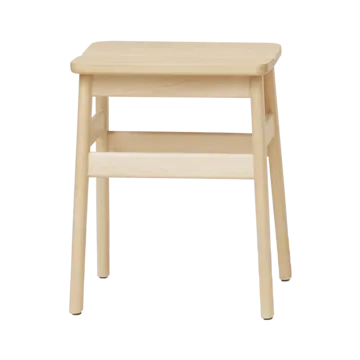 Angle Standard round stool 45 cm - Beech, Ø32x46 cm - Form & Refine
