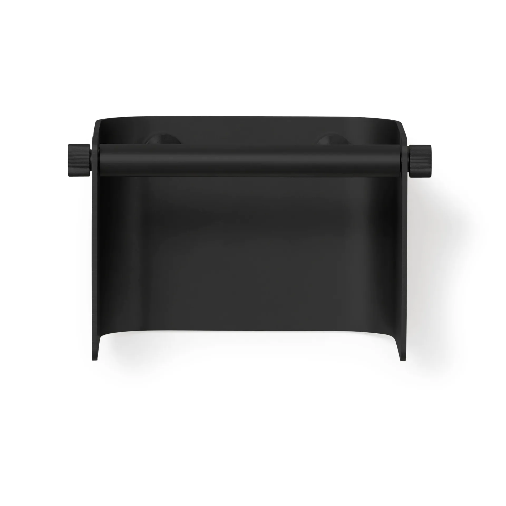 Arc toilet paper holder, Black steel Form & Refine