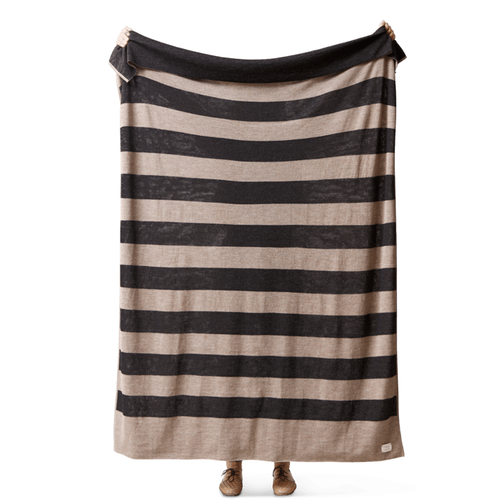 Aymara blanket 130x190 cm, Ribbon Beige-black Form & Refine