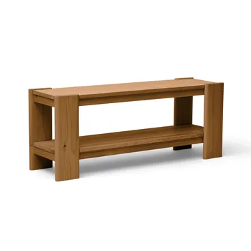 Beam bench - Deep brown pine, 112x45x33 cm - Form & Refine