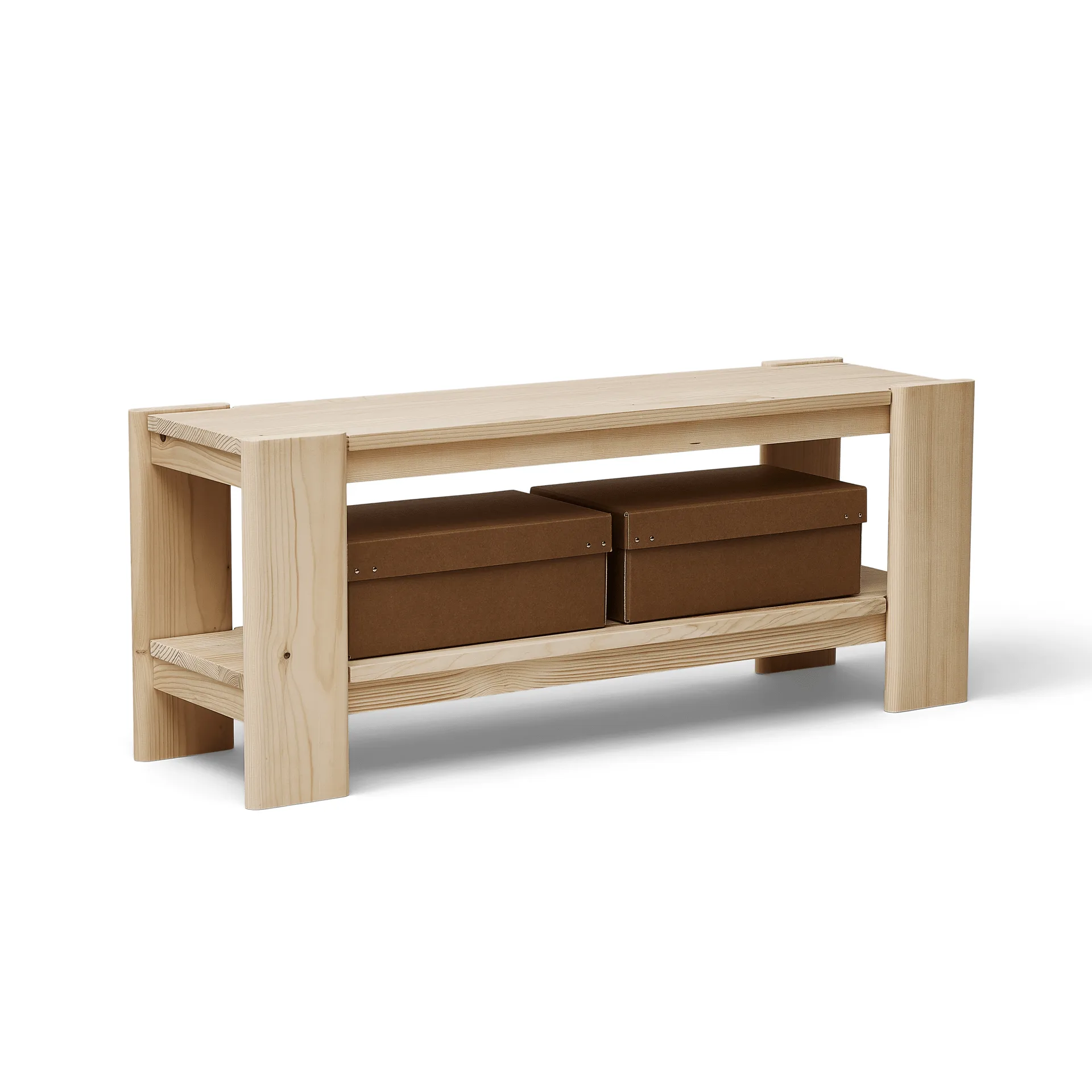Beam bench, Pinewood, 112 cm Form & Refine