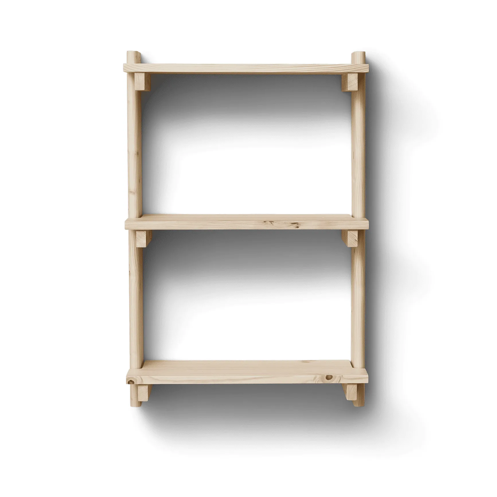 Beam wall shelf 3 shelves, Pinewood Form & Refine