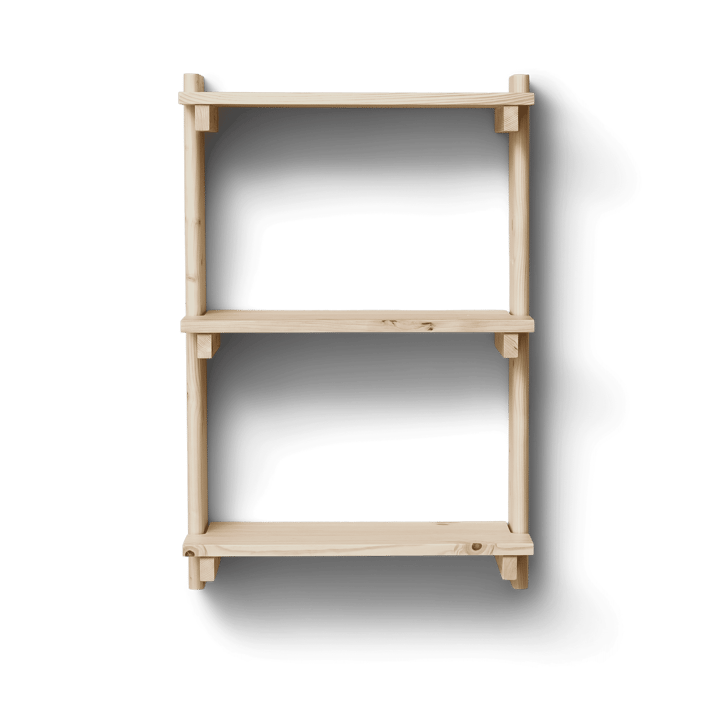 Beam wall shelf 3 shelves - Pinewood - Form & Refine