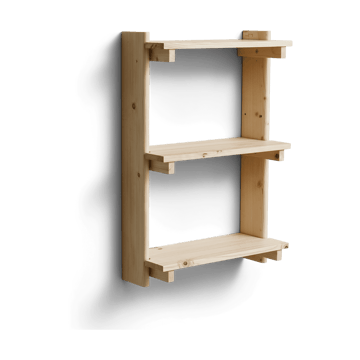 Beam wall shelf 3 shelves - Pinewood - Form & Refine