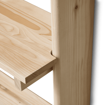 Beam wall shelf 3 shelves - Pinewood - Form & Refine