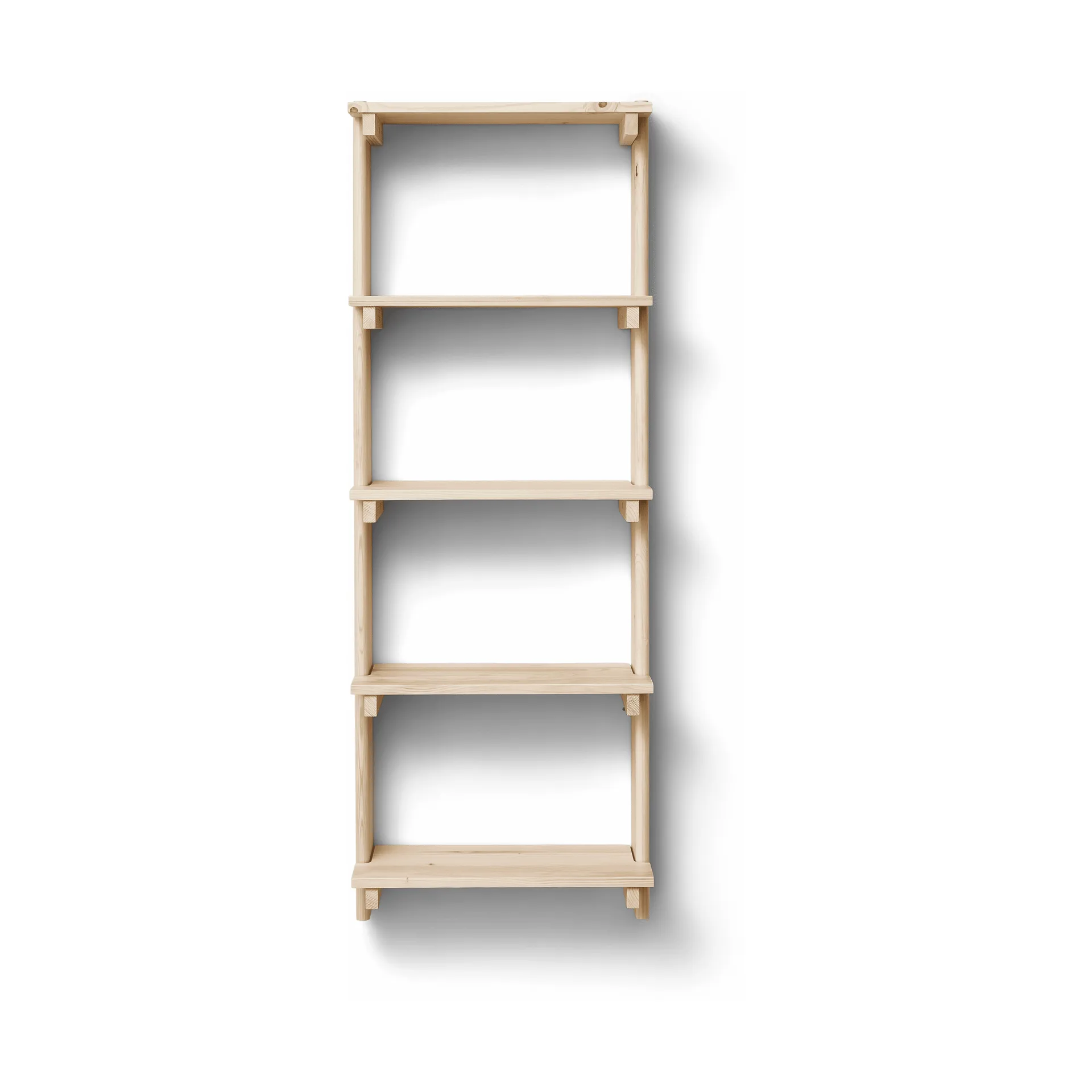 Beam wall shelf 5 shelves, Pinewood Form & Refine