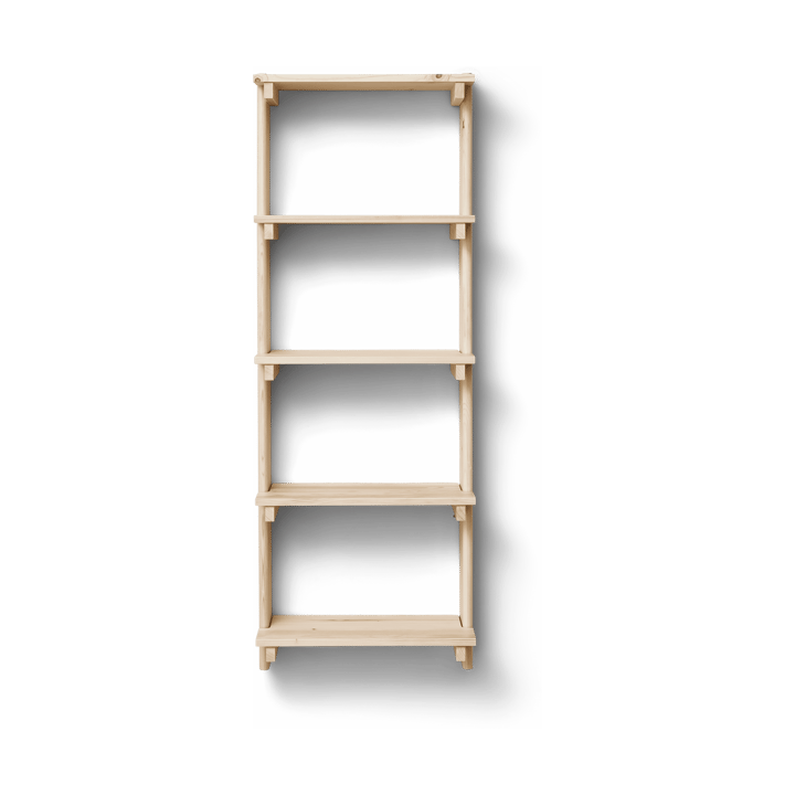 Beam wall shelf 5 shelves - Pinewood - Form & Refine
