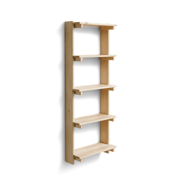 Beam wall shelf 5 shelves - Pinewood - Form & Refine